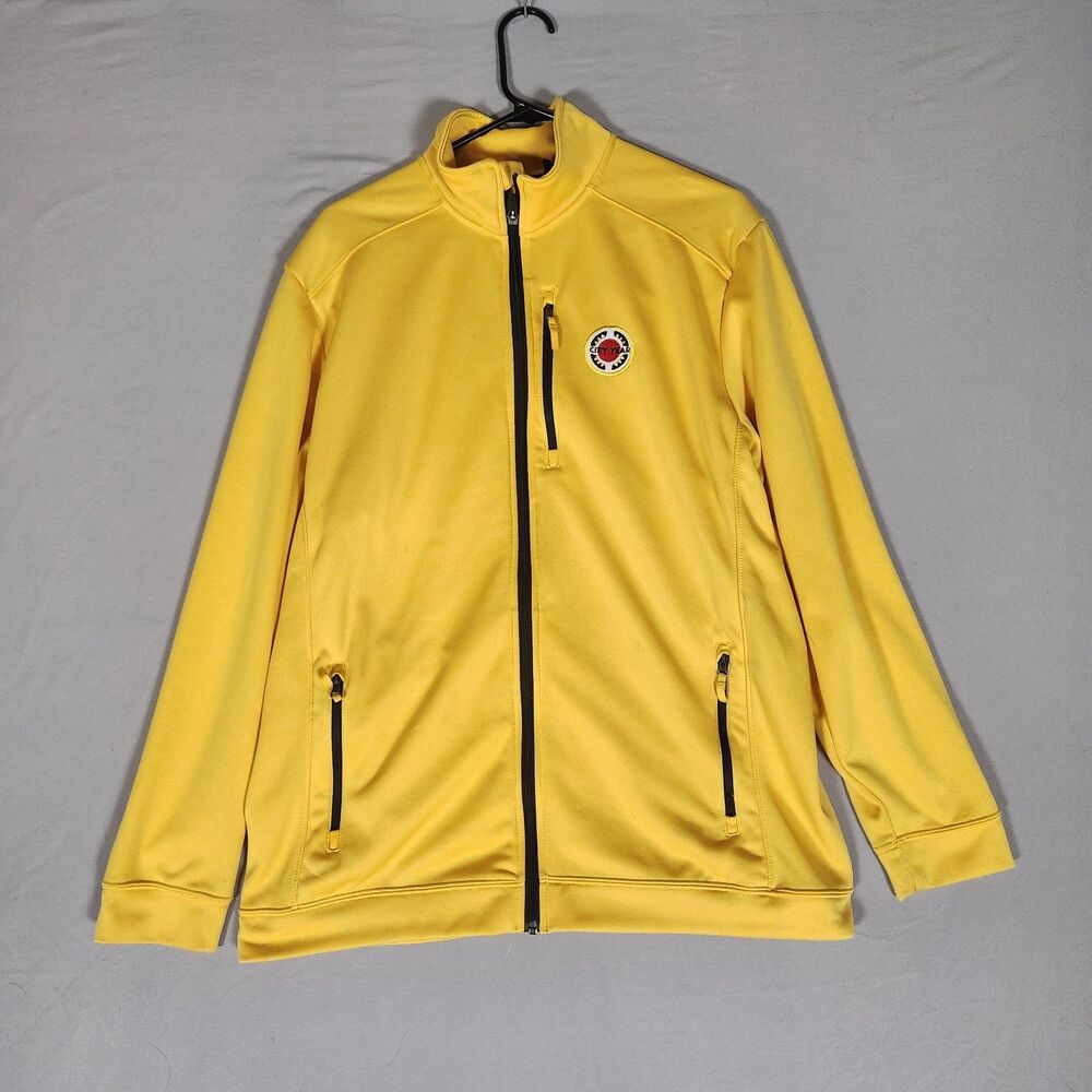 Aramark City Year Jacket Large Yellow Full Zip Fleece Zip Pockets